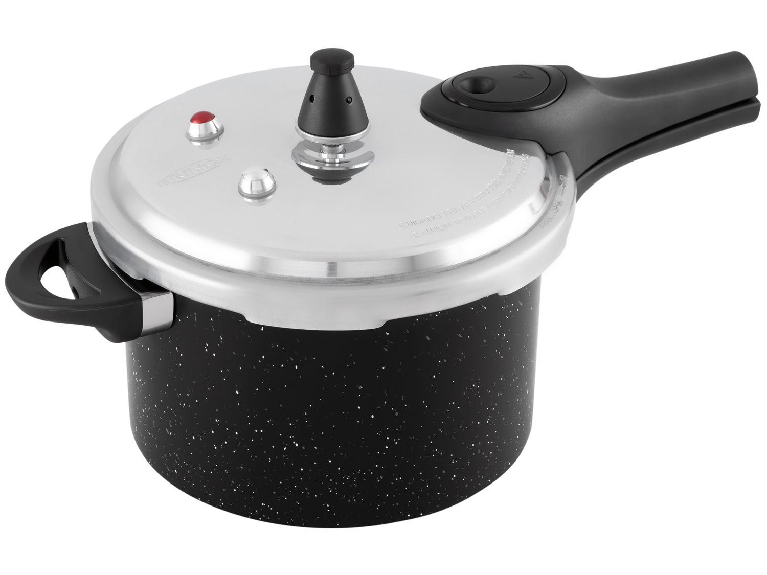 Panela de Pressão Brinox 4,2L Preta - Preto