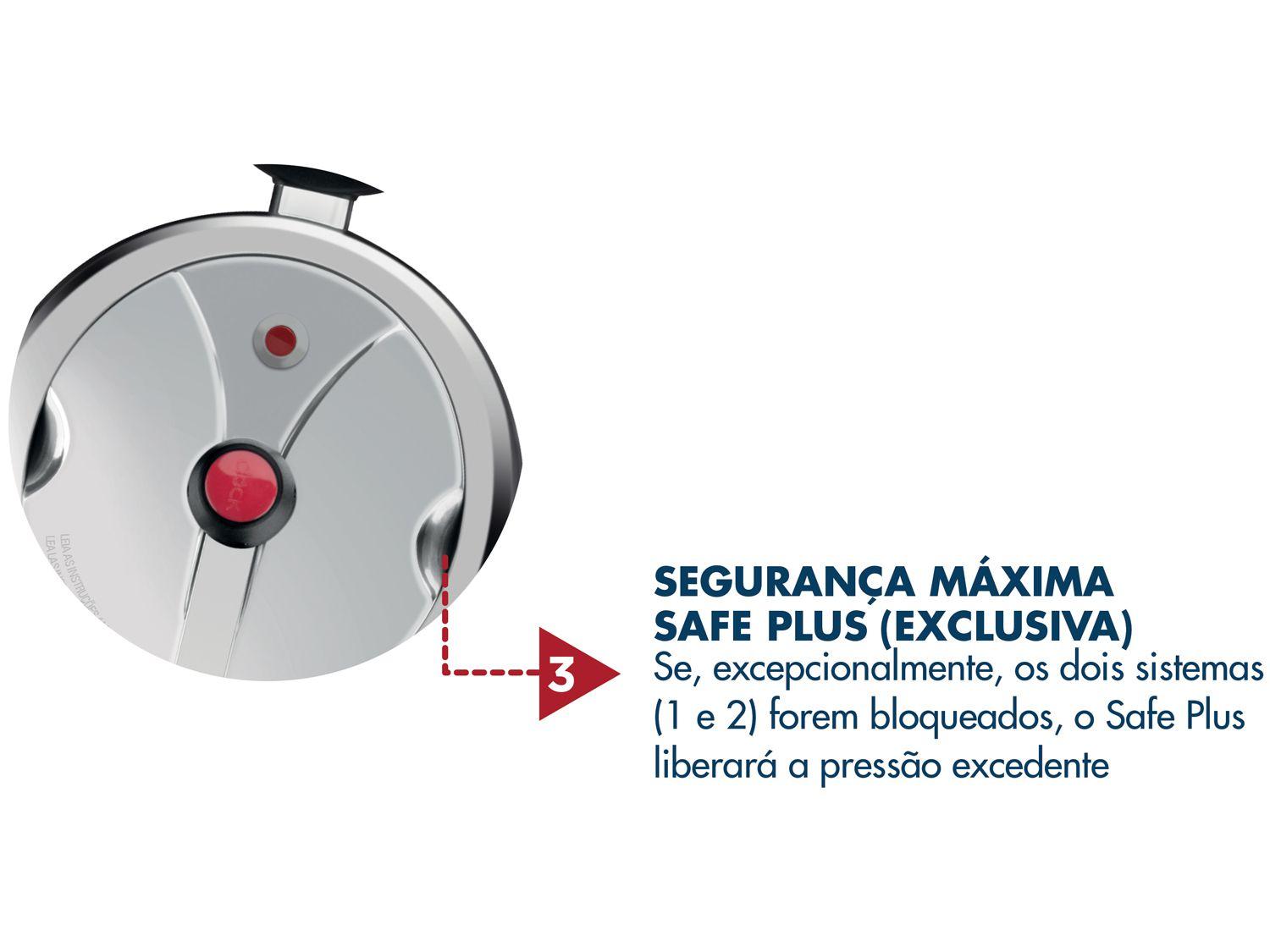 Panela de Pressão Clock Original Polida 3L 