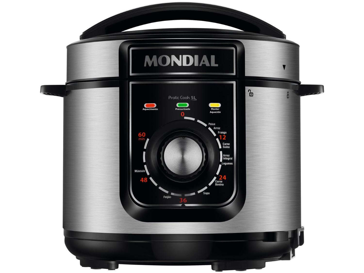 Panela de Pressão Elétrica 5L Mondial Pratic Cook PE-48-5L-I