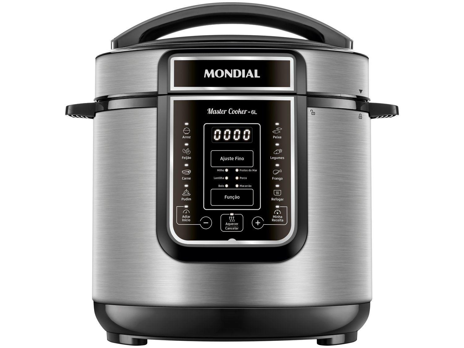 Panela de Pressão Elétrica 6L Mondial Digital Master Cooker PE-60-6L-I