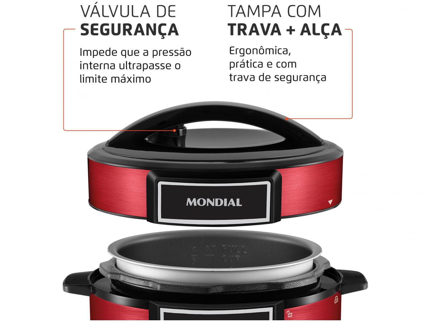 Panela de Pressão Elétrica Digital Mondial