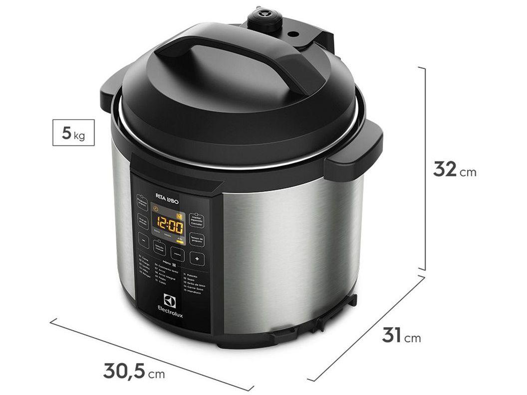 Panela de Pressão Elétrica Electrolux Digital - PCC20 1000W 6L Controle de Temperatura
