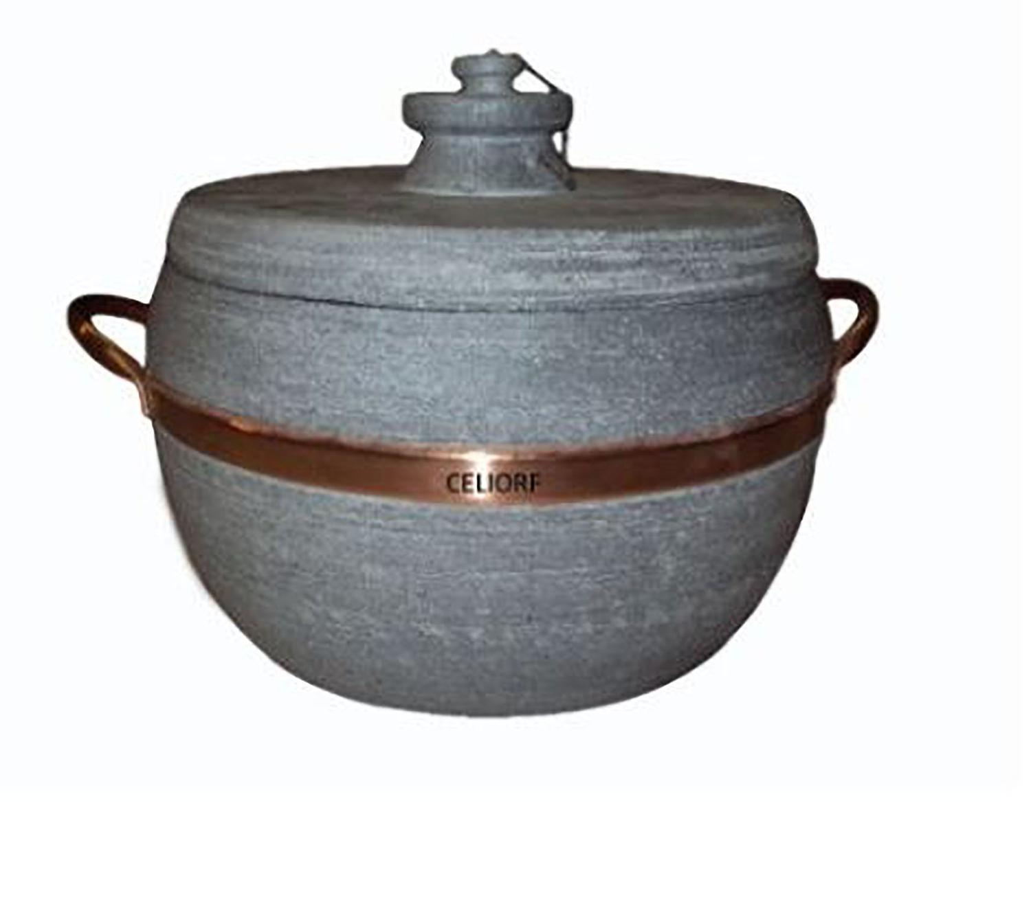 Panela de pressão em pedra sabão 7 litros - Minas pedra sabão - Panelas