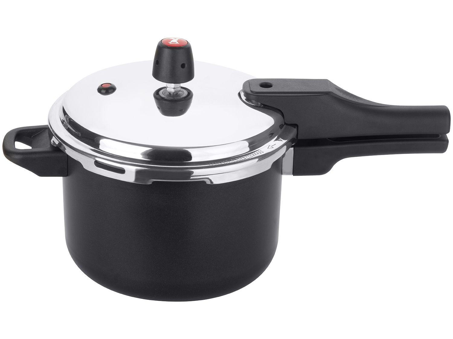 Panela de Pressão Multiflon Antiaderente Preta