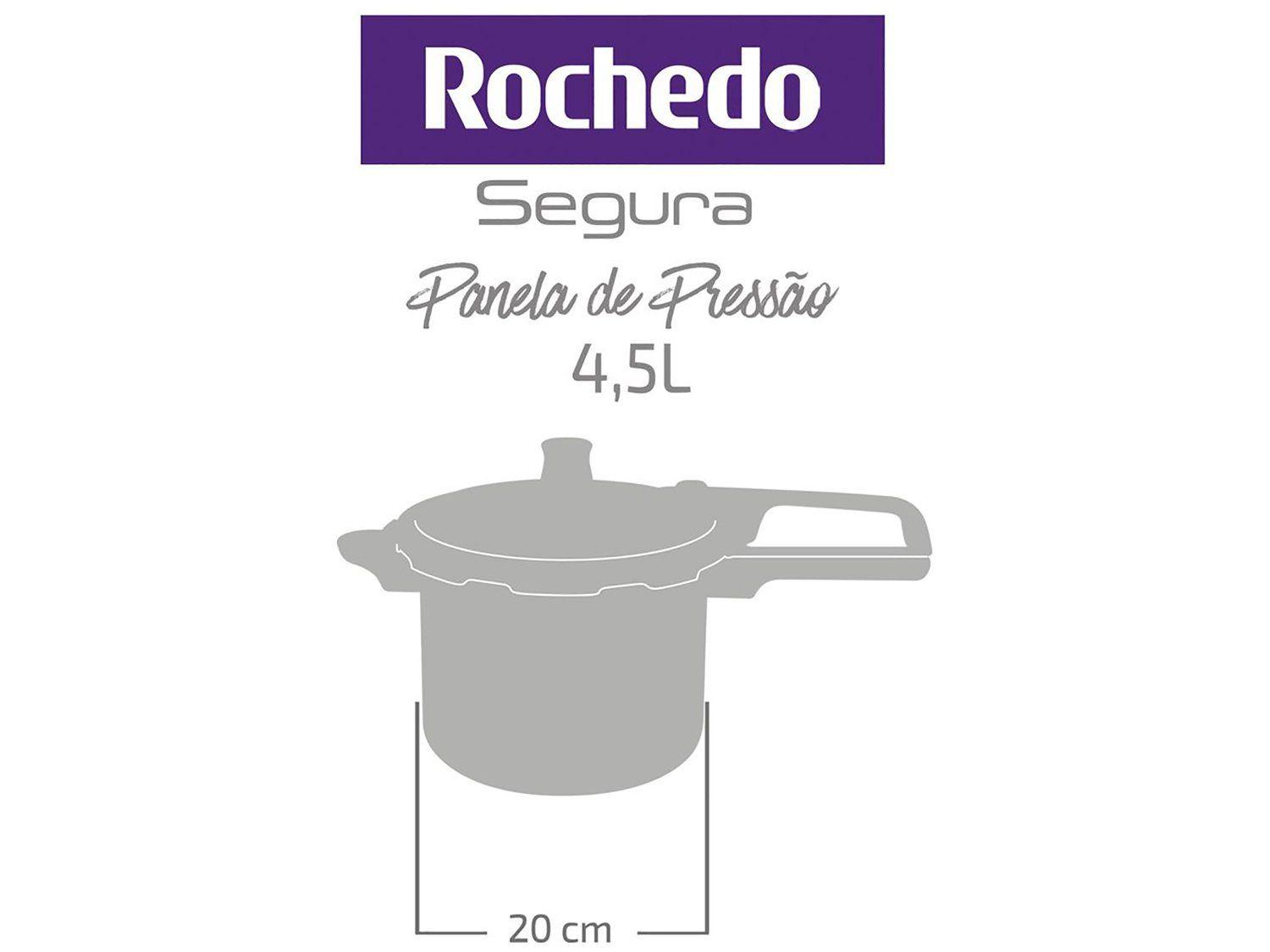 Panela de Pressão Rochedo 4,5L Grafite
