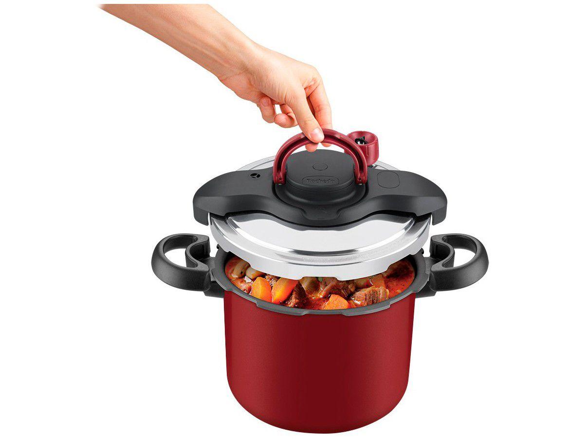 Panela de PressÃ£o Rochedo Antiaderente Vermelho 4,5L Fechamento Externo Clipso