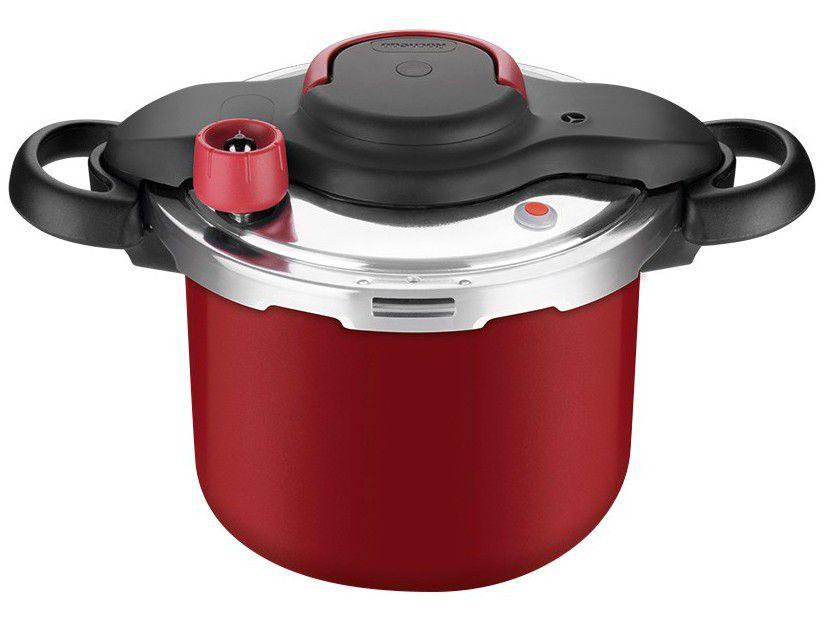 Panela de PressÃ£o Rochedo Antiaderente Vermelho 4,5L Fechamento Externo Clipso