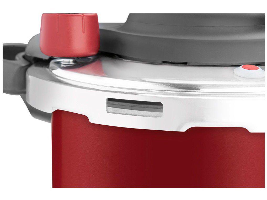 Panela de PressÃ£o Rochedo Antiaderente Vermelho 4,5L Fechamento Externo Clipso