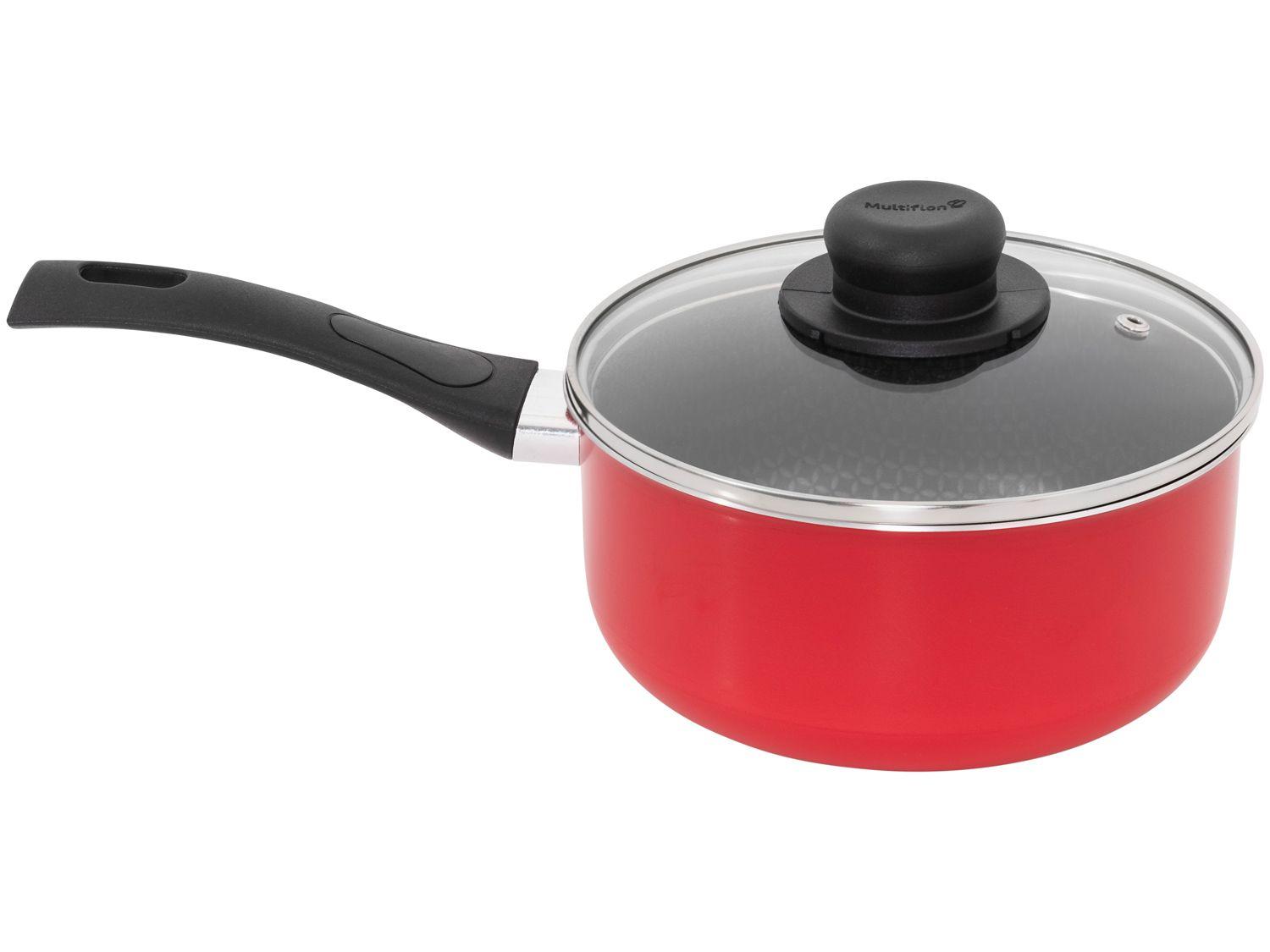 Panela Multiflon Antiaderente de Alumínio Vermelho 20cm 2,7L Gourmet