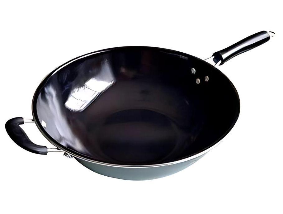 Panela Wok Antiaderente Fratelli Inox Profissional Preta 34cm