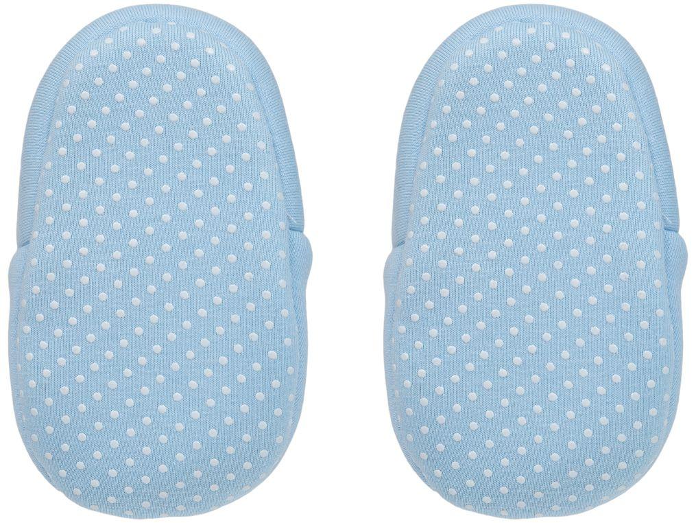 Pantufa Infantil de Algodão Sapatilha Urso Azul Antiderrapante