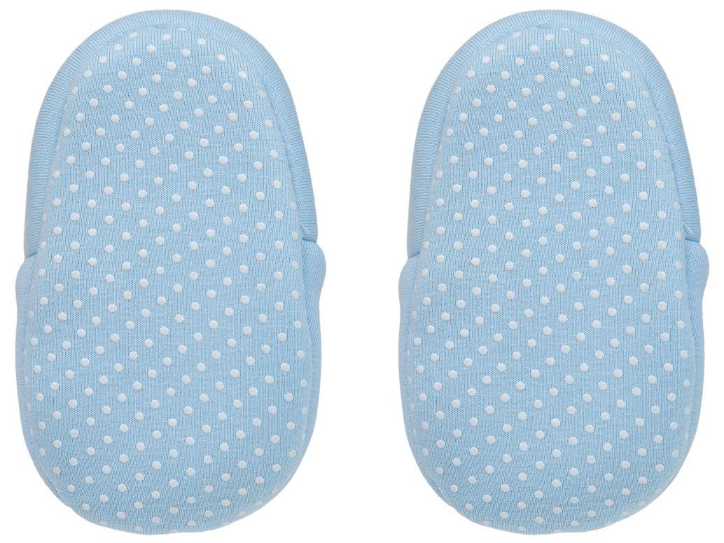 Pantufa Infantil de Algodão Sapatilha Urso Azul Antiderrapante
