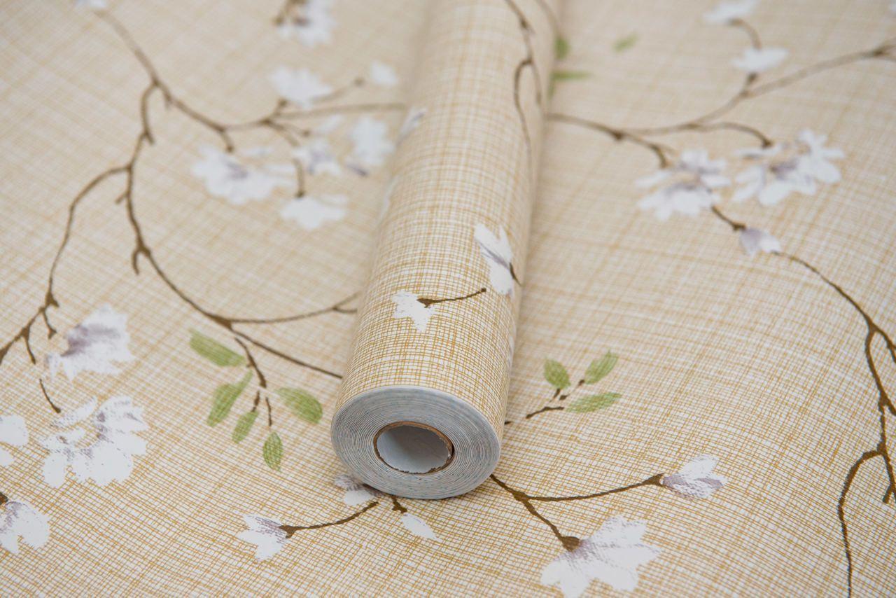 Papel Adesivo Contact De Parede Floral Galhos E Flores 45 Cm X 5 Mts ...