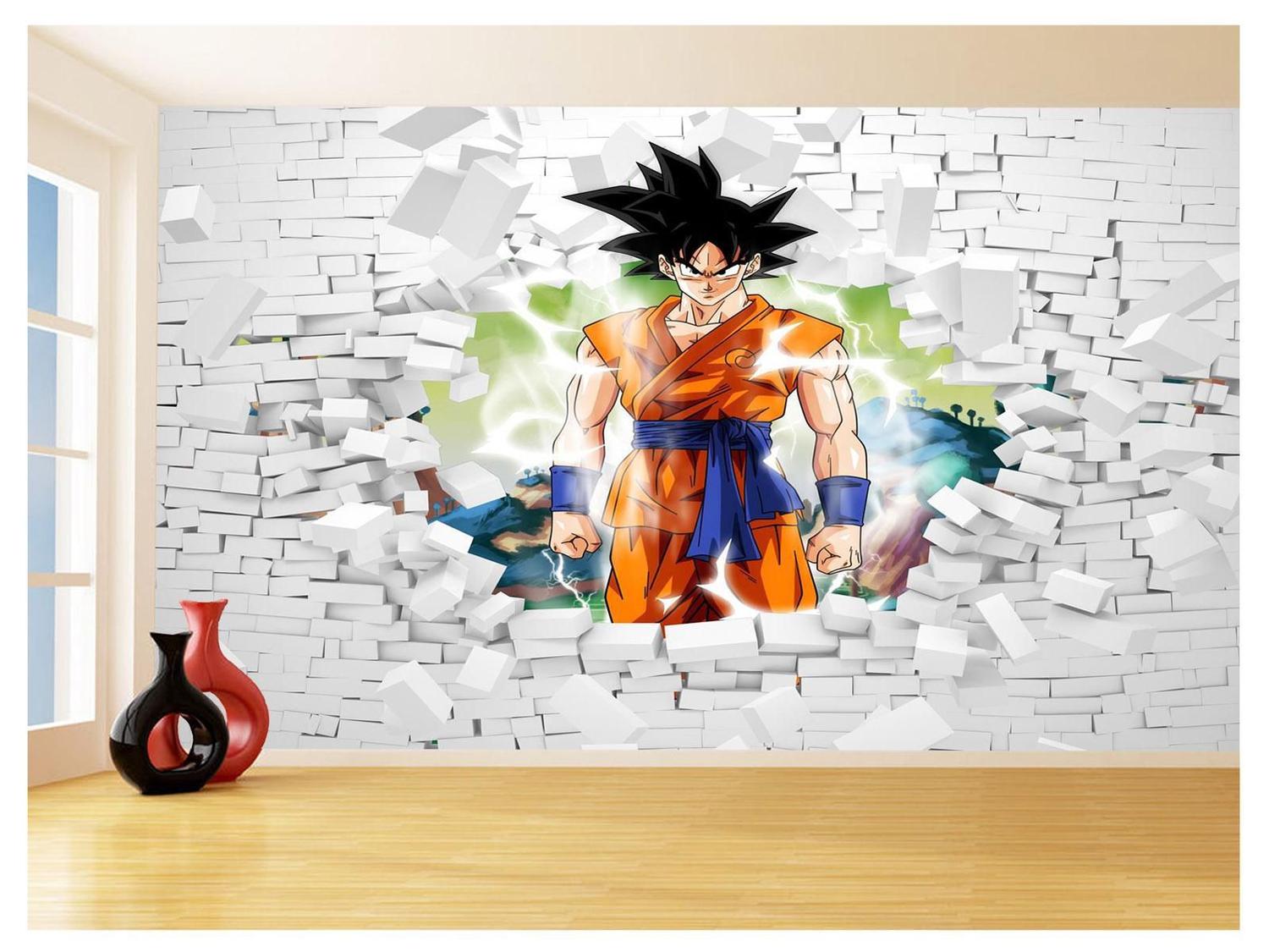 Papel De Parede 3D Dragon Ball Goku Vegeta Anime 3,5M Dbz62 - Você Decora -  Papel de Parede - Magazine Luiza