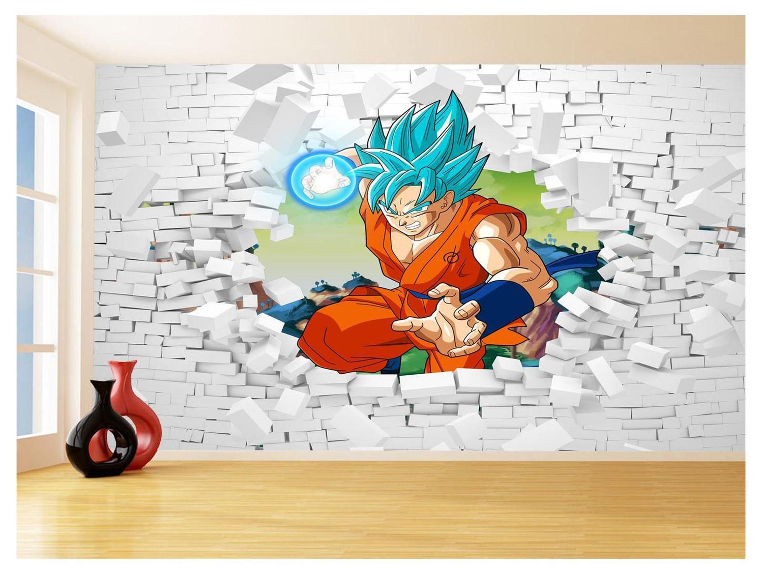 Papel De Parede 3D Dragon Ball Goku Vegeta Anime 3,5M Dbz68 - Você Decora - Papel  de Parede - Magazine Luiza