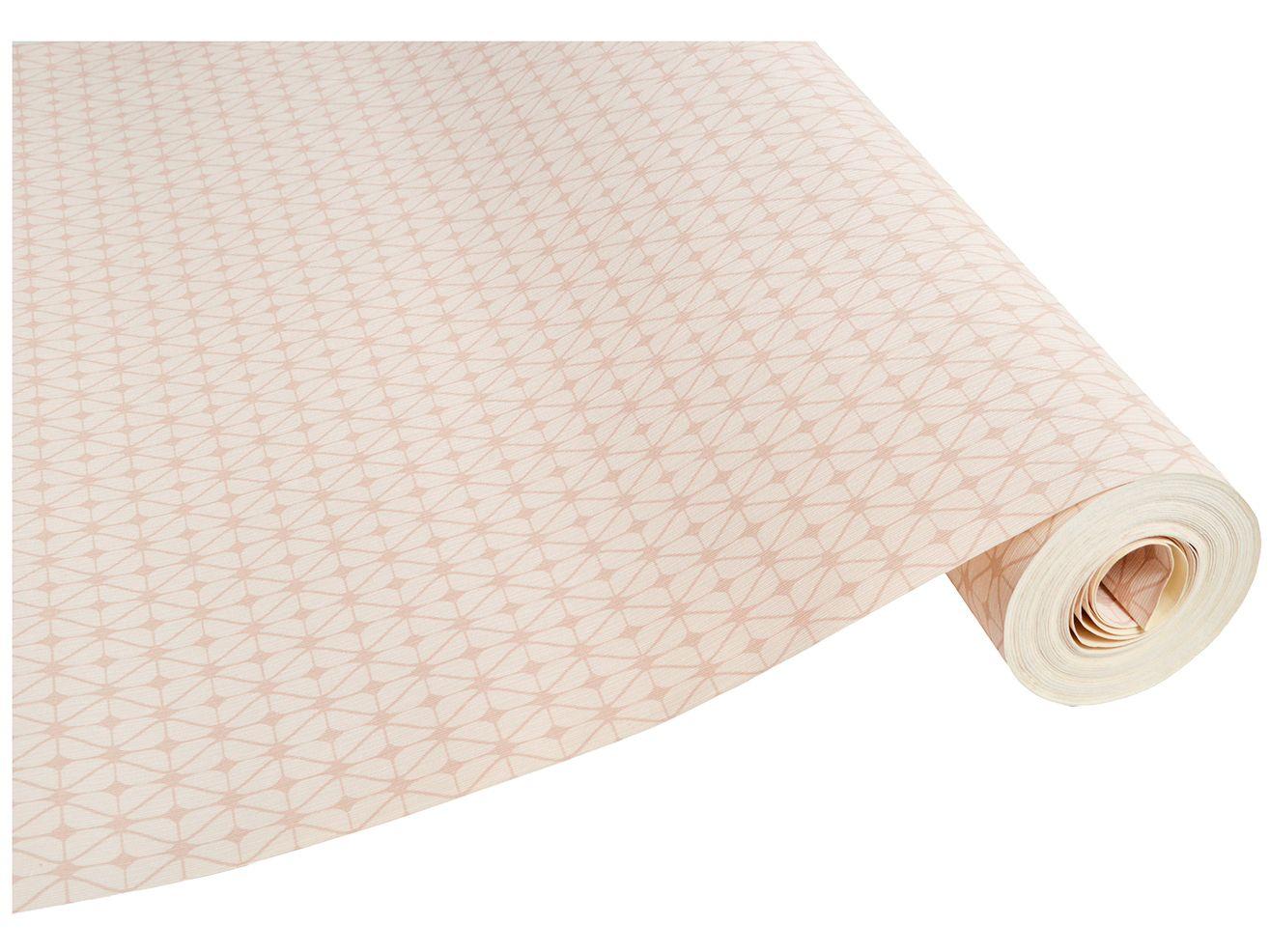 Papel de Parede Bege Claro Geométrico