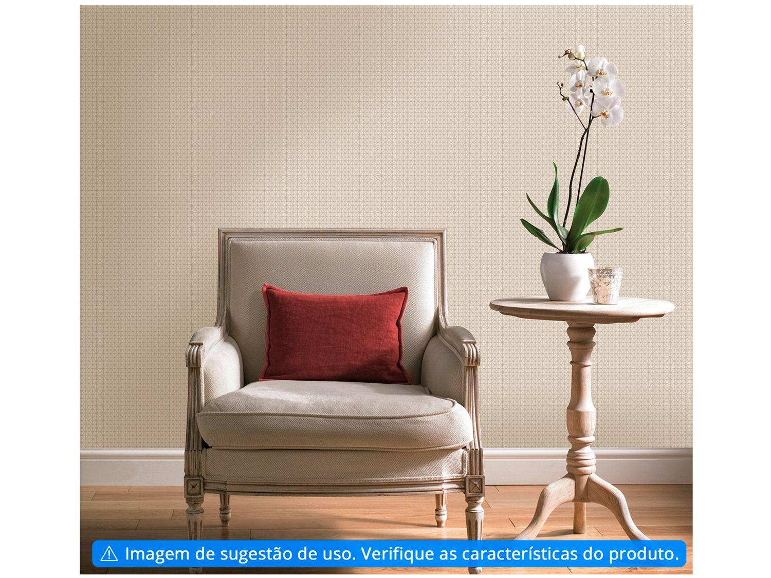 Papel de Parede Bege Claro Geométrico