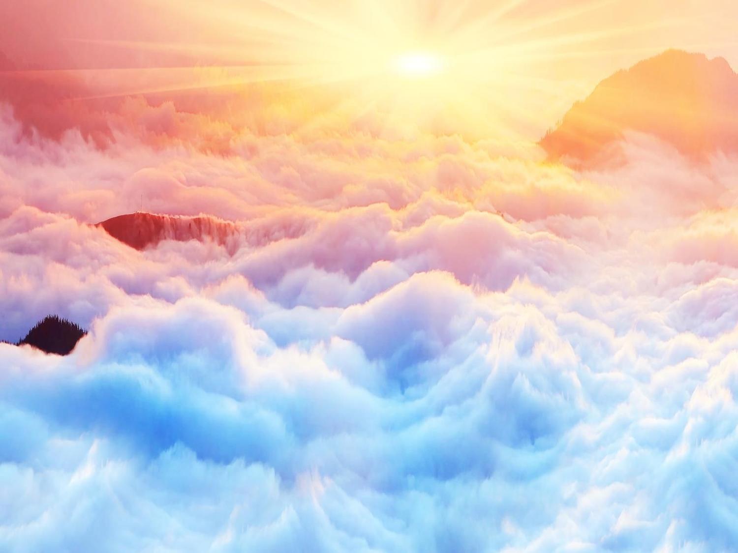 Papel De Parede Hd De Nuvens Abstrato Chuva Nuvem Azul Céu E Branco