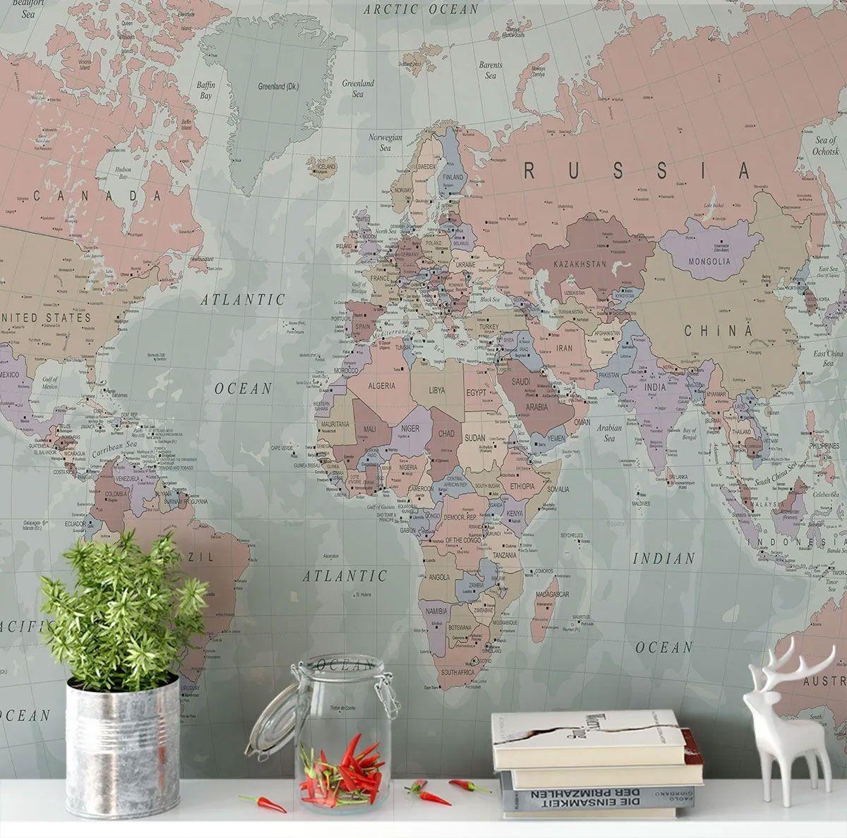 Featured image of post Adesivo De Parede Mapa Mundi Rosa Personaliza o exclusiva de mapa mundi decorativo em papel de parede vin lico adesivo