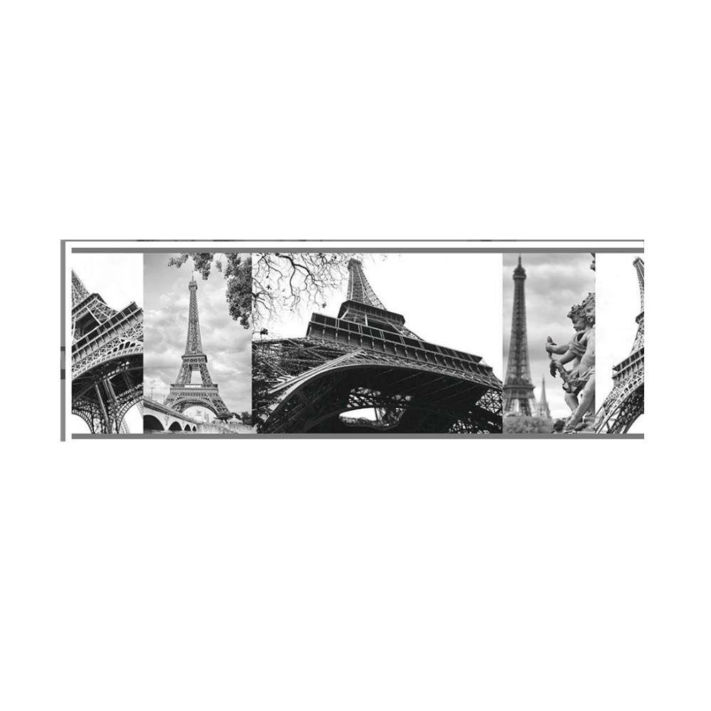Papel De Parede Torre Eiffel Preto E Branco Allegra Vinílico 17cm X