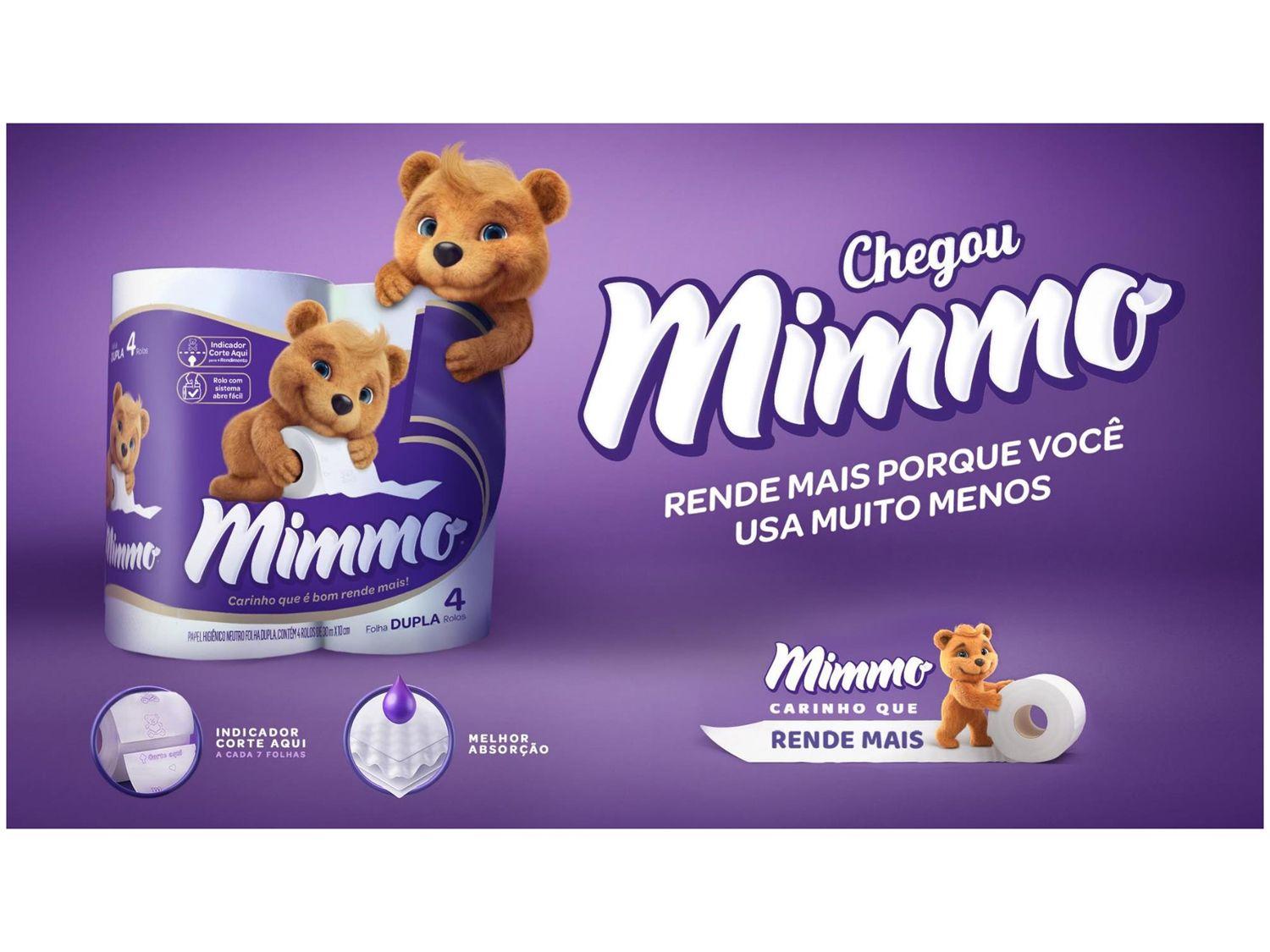 Papel Higiênico Folha Dupla Mimmo 16 Rolos
