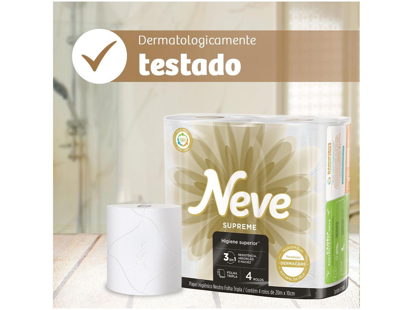 Papel Higiênico Folha Tripla Neve Supreme 32 Rolos