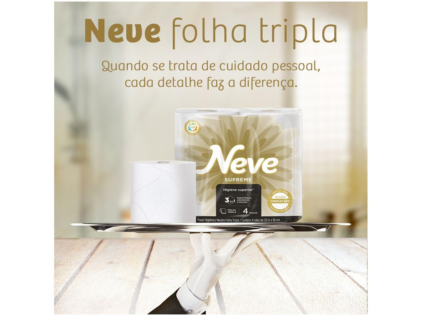 Papel Higiênico Folha Tripla Neve Supreme 32 Rolos