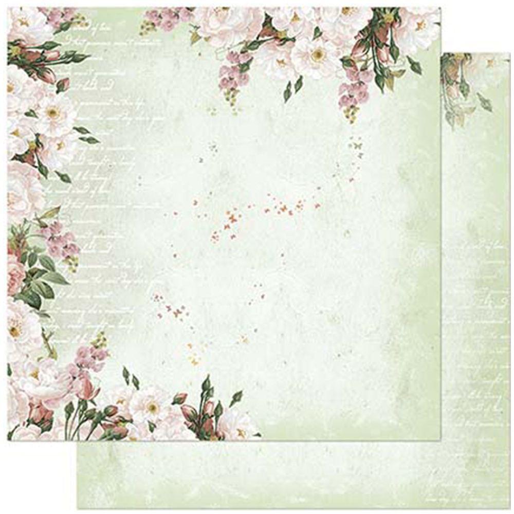 Papel Scrapbook Litoarte 30 5x30 5 Sd 917 Flores Fundo Verde Recortes E Moldes Para Scrap Magazine Luiza
