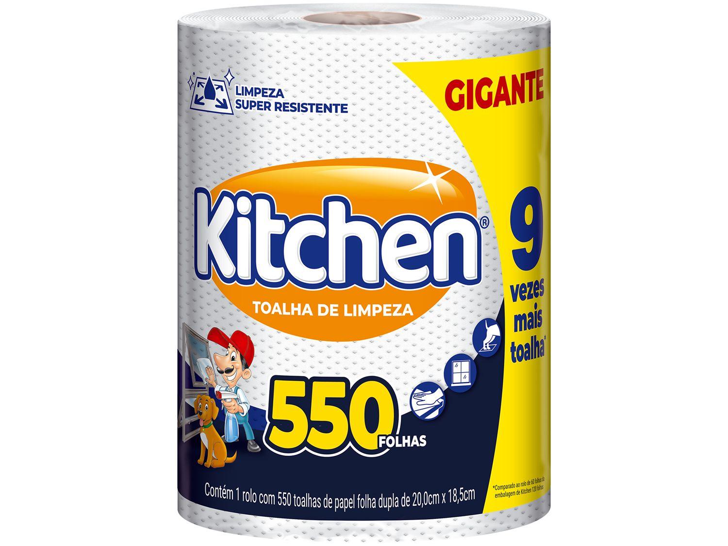 Papel Toalha Folha Dupla Gigante Softys Kitchen 550 Folhas