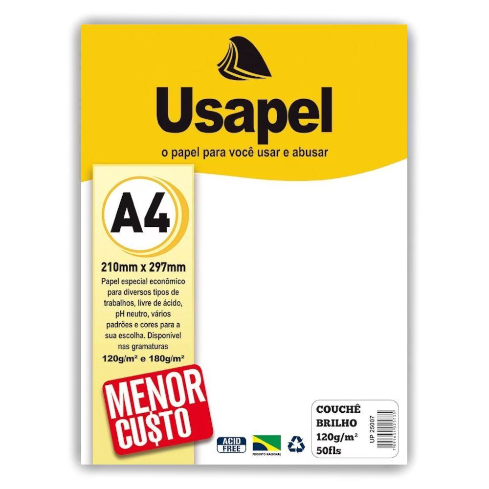Imagem de Papel verge a4 120g c/ 50 folhas branco - usapel