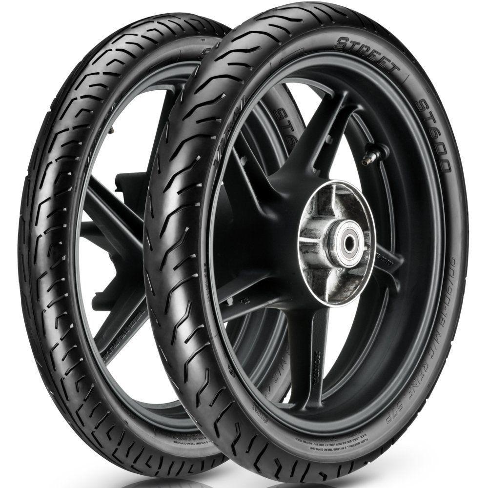 Par Pneu Cg 160 Titan Ybr 125 80/100-18 + 90/90-18 Tl St600 Vipal ...
