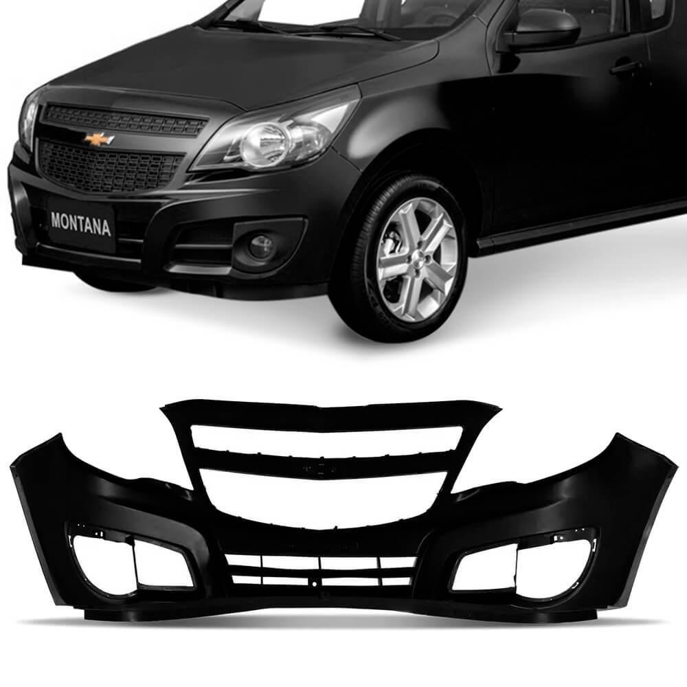 Parachoque Dianteiro Chevrolet Montana 2010 a 2018 Preto Liso Dts ...