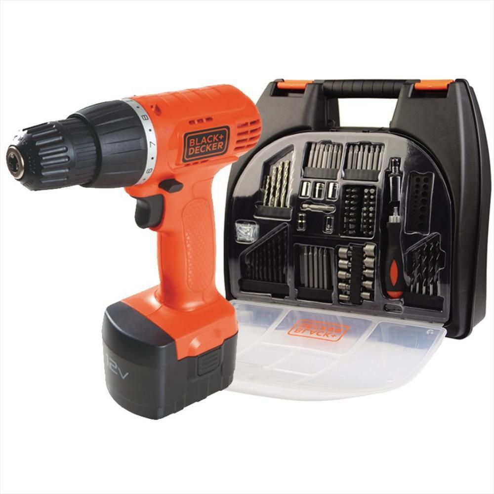 Parafusadeira CD121 Black \u0026 Decker + Malera Plástica + 100 Acessórios  CD121K100-BR - Black\u0026Decker - Outros Ferramentas e Jardim - Magazine Luiza