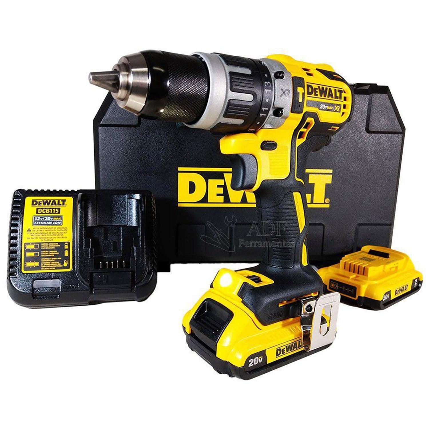 Parafusadeira e Furadeira a Bateria 20v BRUSH 220v DCD796D2-B2 Dewalt ...
