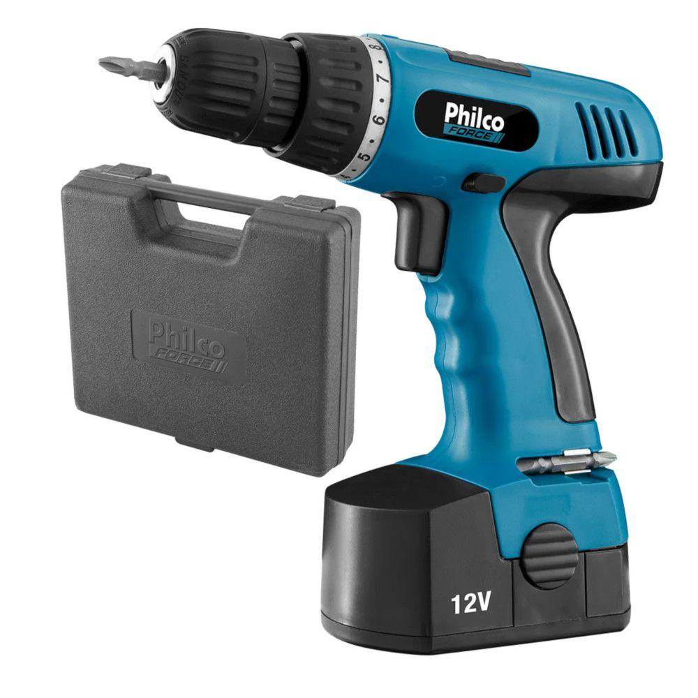 Parafusadeira e Furadeira Elétrica Philco com Maleta 12V PPF02MF ...
