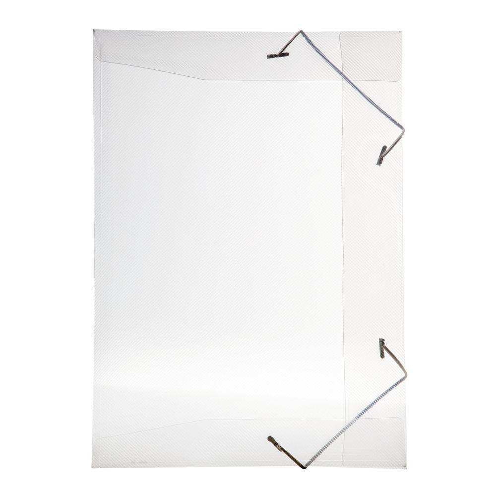 Pasta Aba e Elástico 1/2 Ofício Transparente Cristal 60 Unid Dello