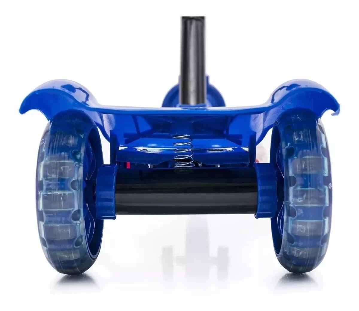 Patinete 3 Rodas Infantil Musical Com Luzes E Cesta Azul - DM TOYS ...