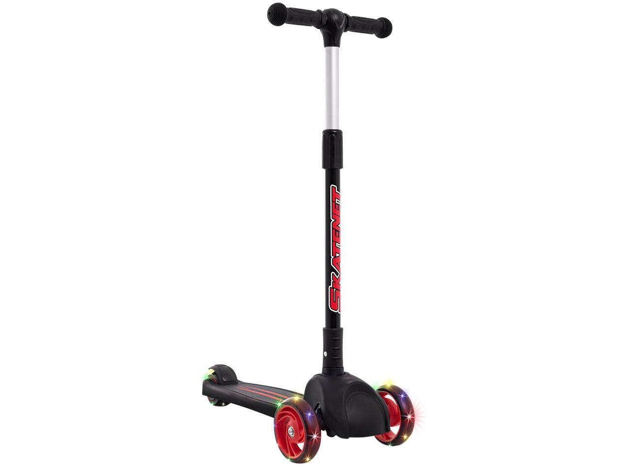 Patinete Infantil 3 Rodas Bandeirante Skatenet com LED