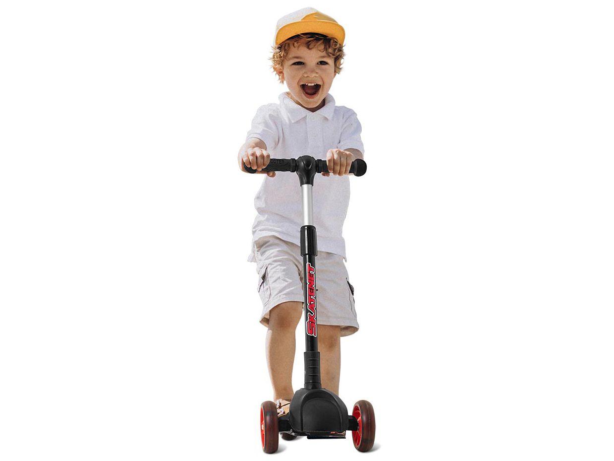 Patinete Infantil 3 Rodas Bandeirante Skatenet com LED