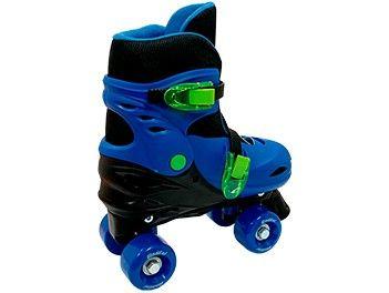 Patins 4 Rodas Infantil Fenix 2 em 1 Azul e Preto