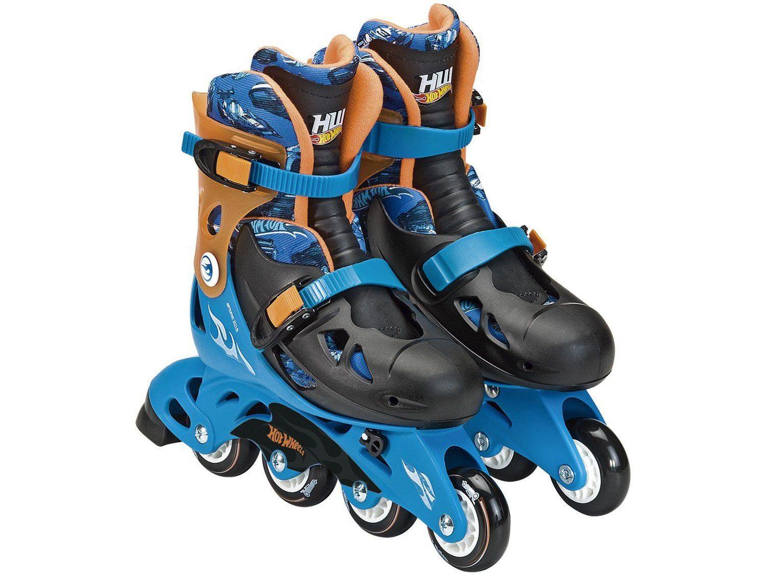 Patins In Line Infantil Fun Hot Wheels - Azul e Preto com Acessórios ...