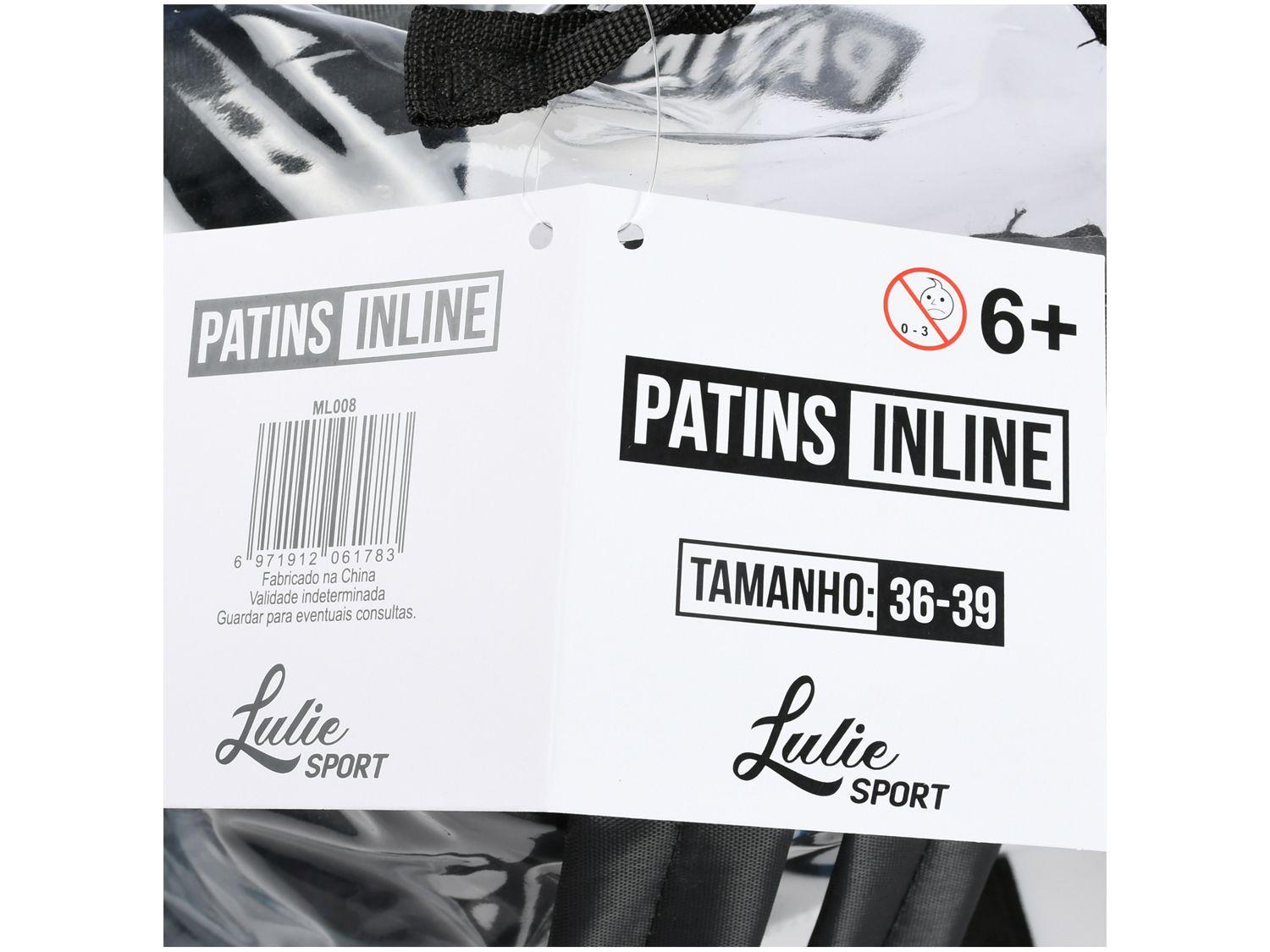 Patins in Line Lulie Sport ML008 Preto e Azul Escuro