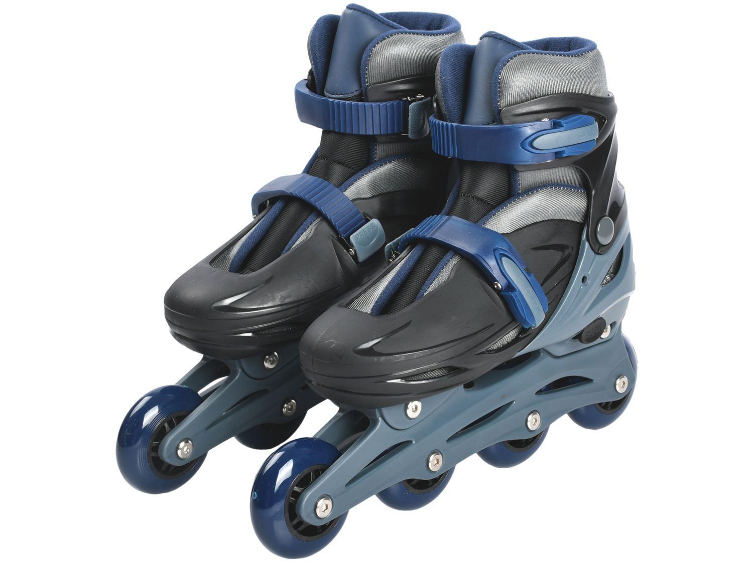 Patins in Line Lulie Sport ML008 Preto e Azul Escuro