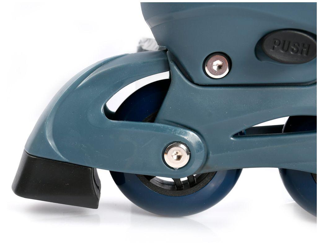 Patins in Line Lulie Sport ML008 Preto e Azul Escuro