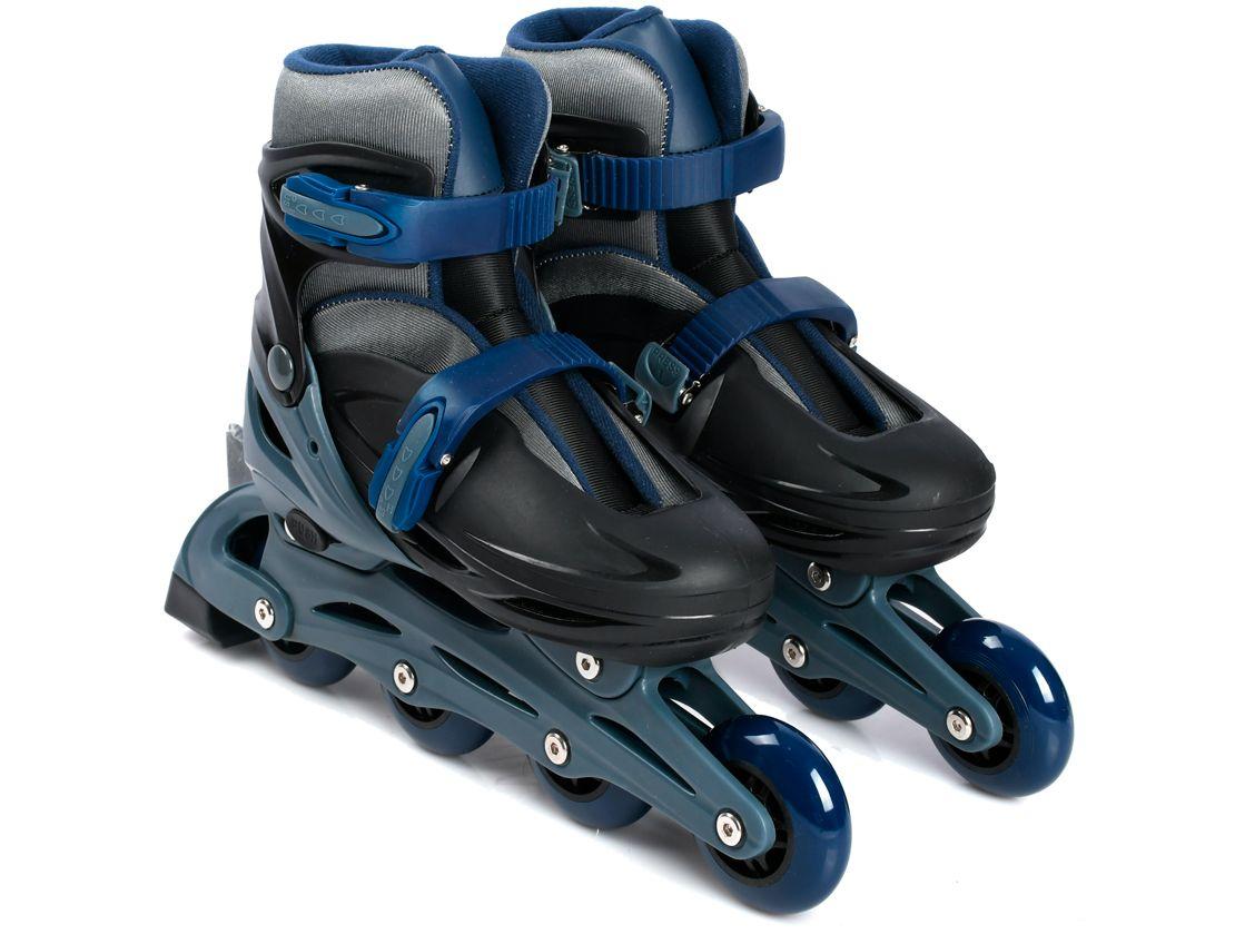 Patins in Line Lulie Sport ML008 Preto e Azul Escuro