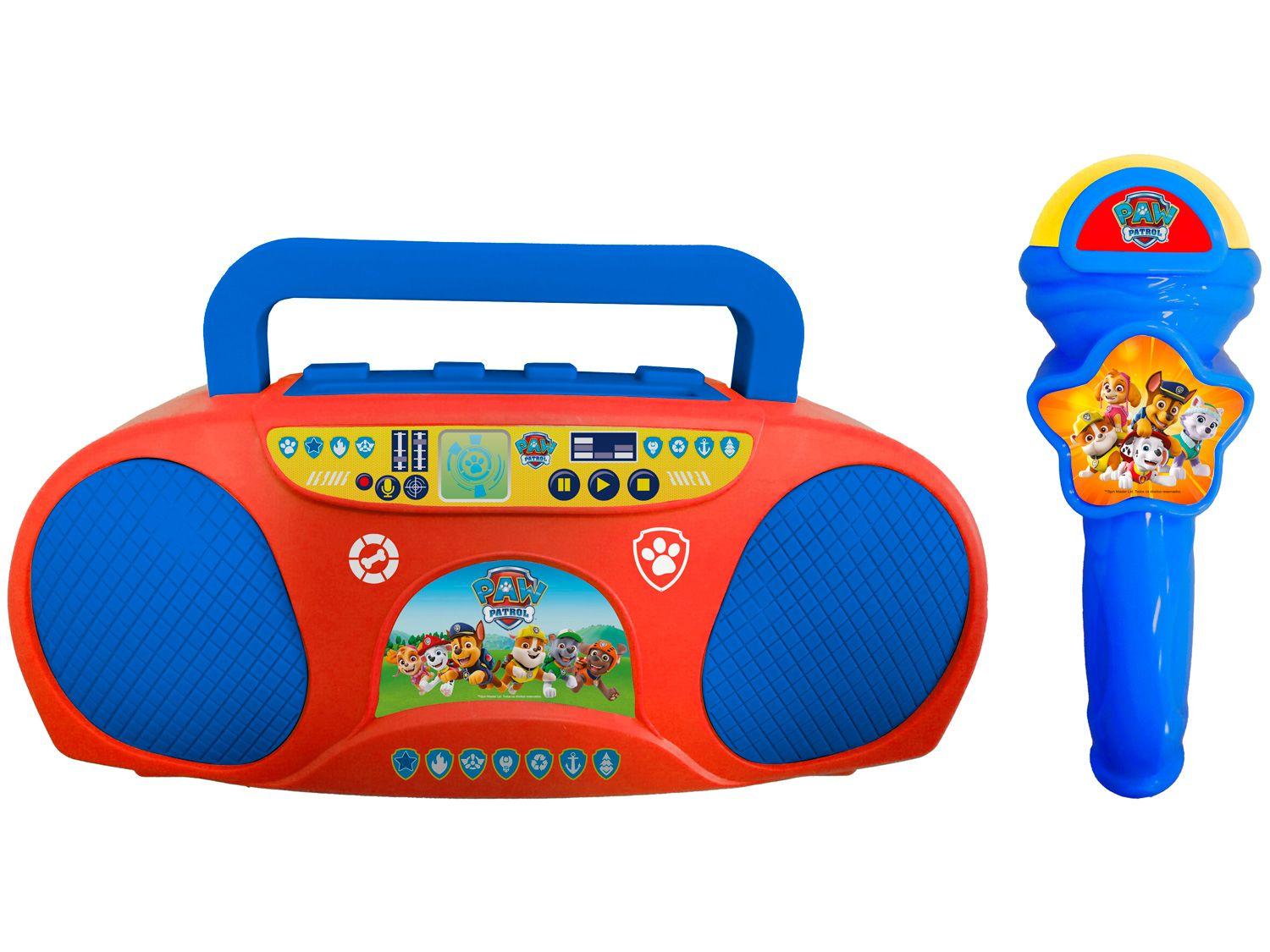 Patrulha Canina Boombox Karaokê Portátil