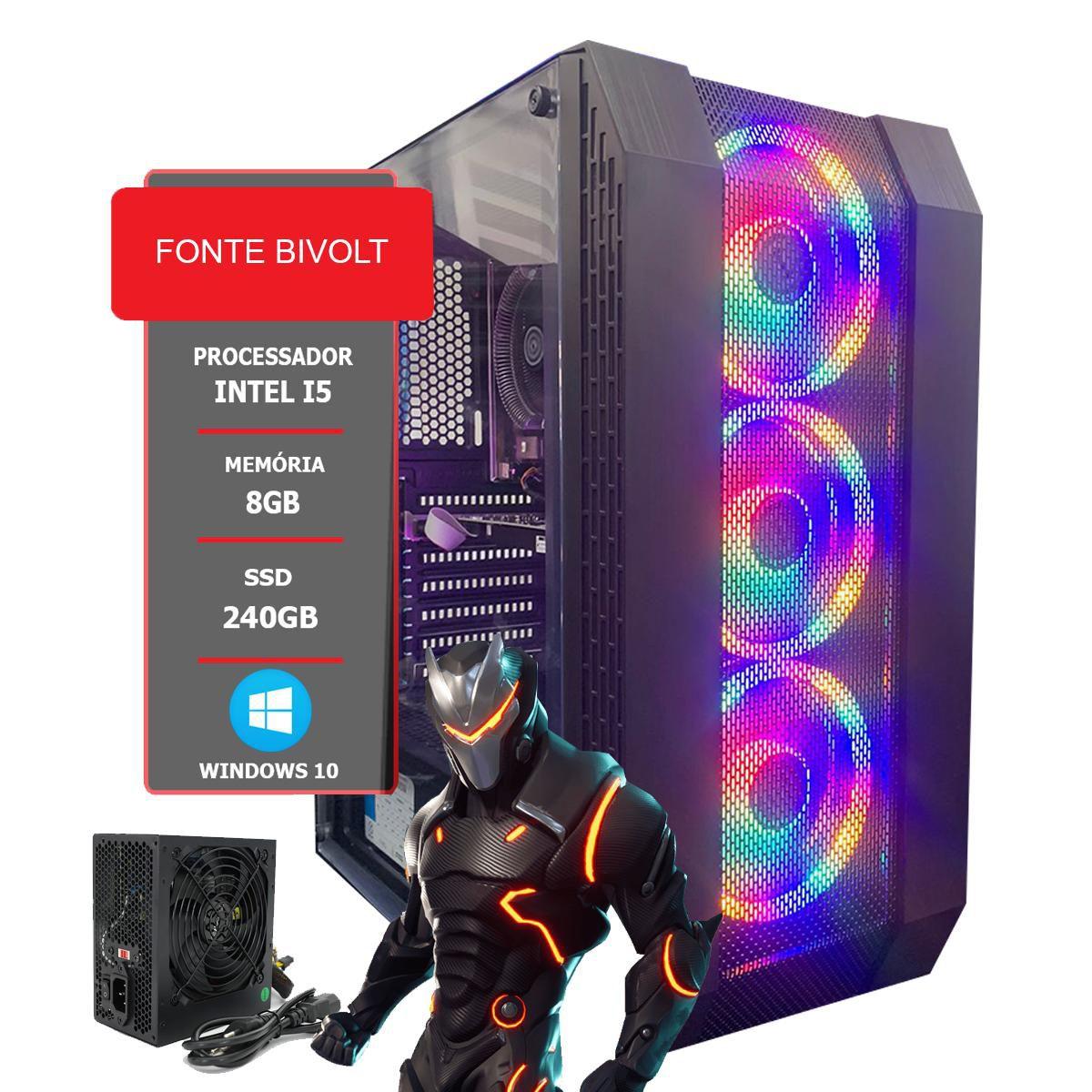 Pc Gamer Barato Intel I5 8gb Ssd 240gb Com Jogos Instalados