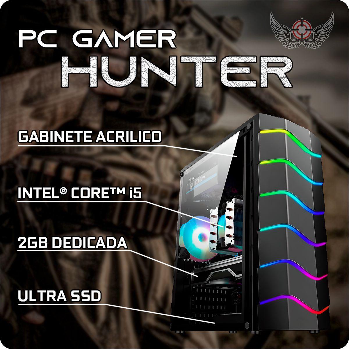 PC Gamer Completo Intel Core i5 Memoria Ram 16GB SSD 240GB Monitor