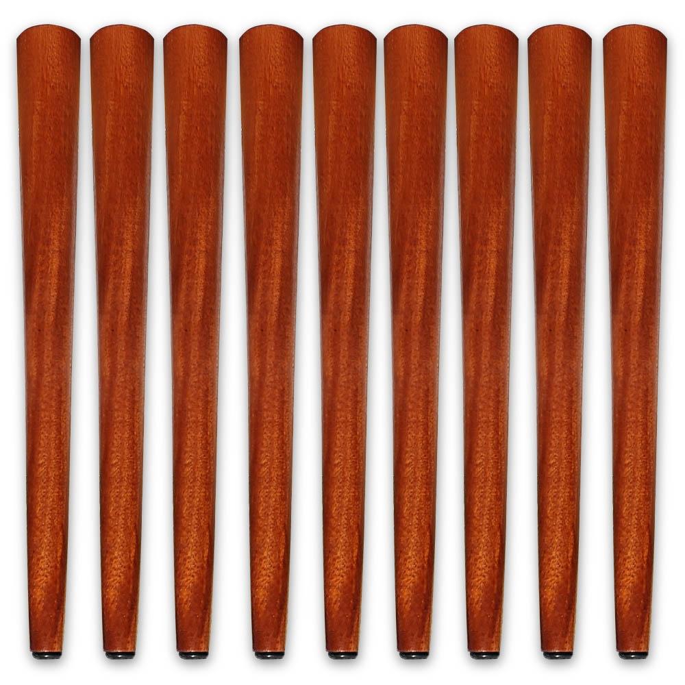 Pe Palito Mesa De Canto Apoio Redonda Pequeno 45 Cm 9 Pes Madeira Kelan Mesa De Canto Lateral Magazine Luiza