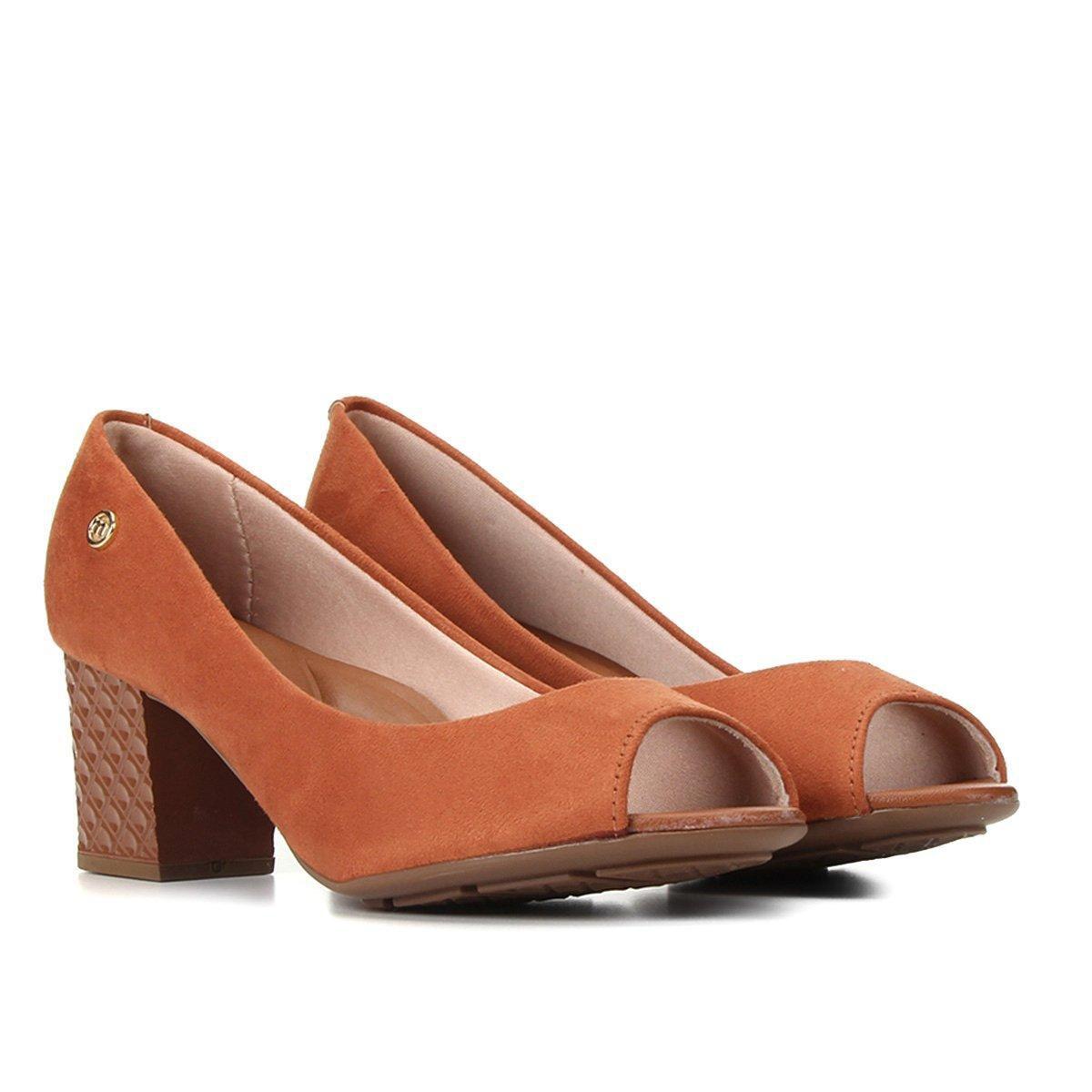 sapatilha peep toe moleca